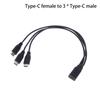 Разветвитель USB C Кабель Type-C / Micro USB Удлинитель 1 на 3 порта Кабель для зарядки нескольких устройств