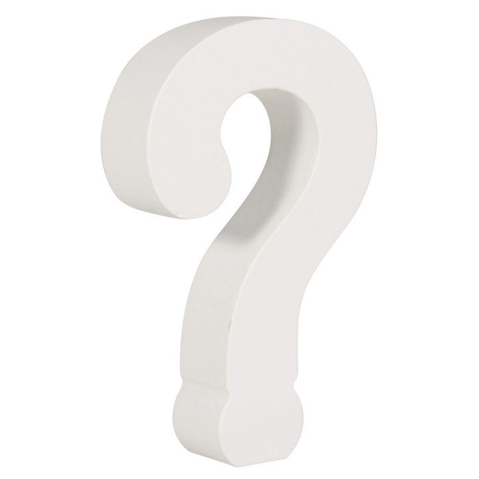 Symbole ? MDF Blanc 11 cm