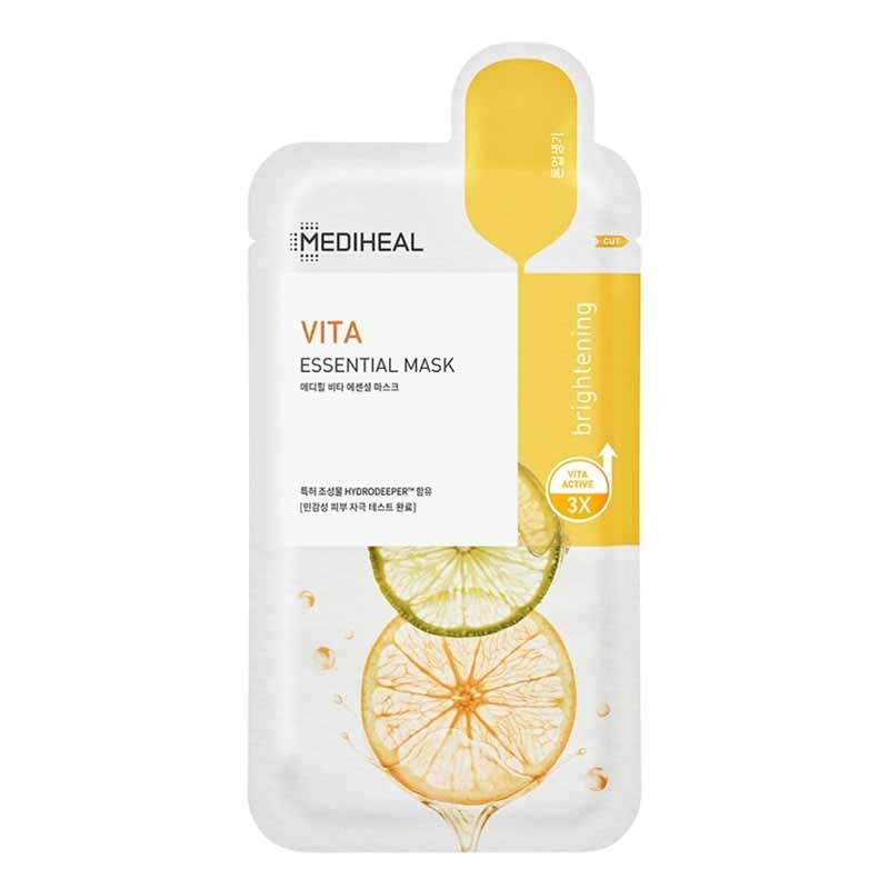 Mediheal Коллекция ампул и масок Essential Mask 9 типов по 5 шт., успокаивающий и увлажняющий уход, восстанавливающий баланс кожи