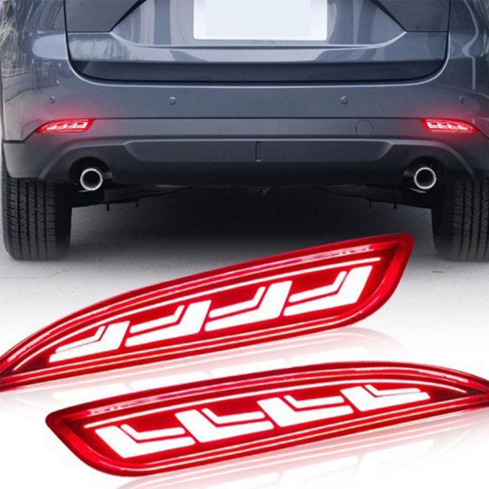 2Pcs For 19-22 Mazda 3 Hatchback Rear Bumper Reflector Fog Brake Indicator Light