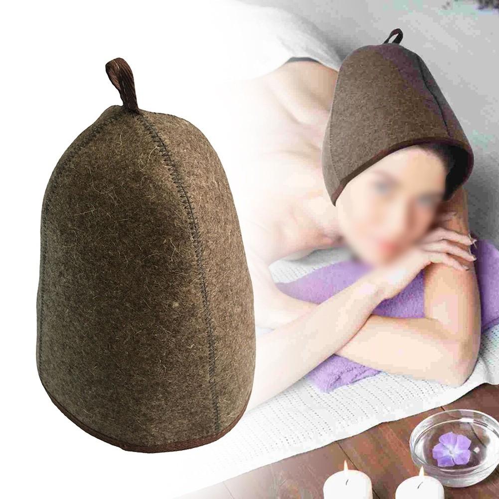 Felt Sauna Cap Heat Resistant Shower Cap Portable Sauna Hat 3mm Thick Material