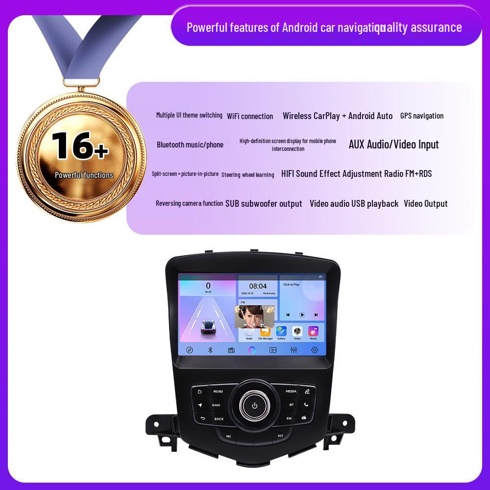 Совместимая 8-дюймовая Android-навигация для Cruze - Беспроводной CarPlay и Bluetooth с HD-камерой заднего вида.