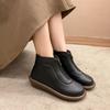 Модные высококачественные водонепроницаемые и нескользящие зимние кожаные ботинки 2024 года с новой передней молнией, модные женские ботинки Botas De Mujer
