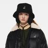 KANGOL Стеганая шапка-ведро с наушниками 4606 Черный