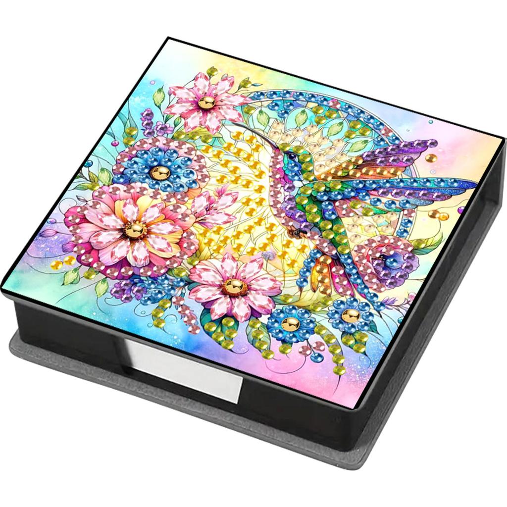 Картонный DIY держатель для стикеров Crystal Art с 160 листами, коробка для заметок Crystal Art для офисных принадлежностей, письменного стола, рабочего места