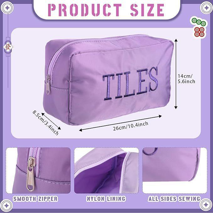 Hot-selling multi-colored, large-capacity mahjong storage bag, handheld, portable, and stylish cosmetic bag