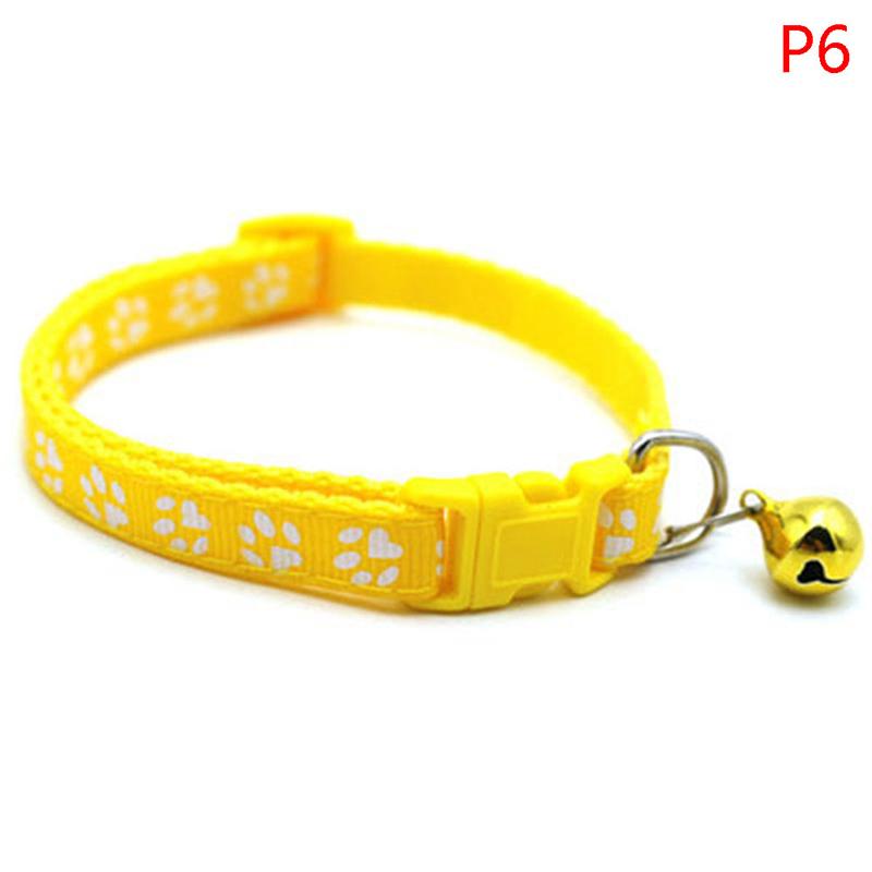 Милый отпечаток лапы, регулируемый колокольчик, ошейник для домашних животных, ошейник для кошек, маленьких собак, котят, щенков