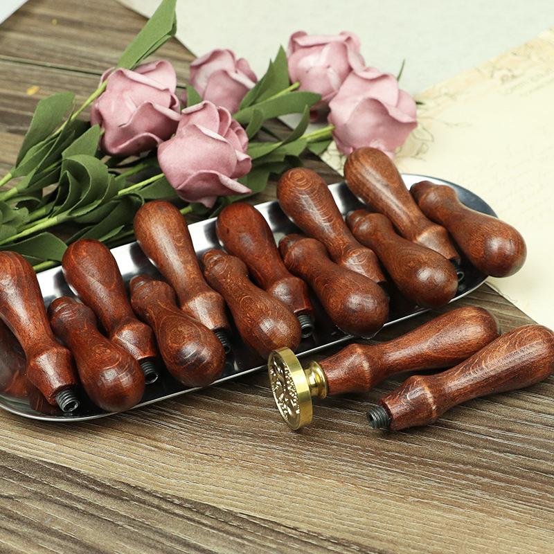 1 шт. лаковая печать деревянная ручка DIY инструмент для рукоделия ретро ручка для запечатывания конвертов восковой инструмент 8X2 см роликовый штамп украшение