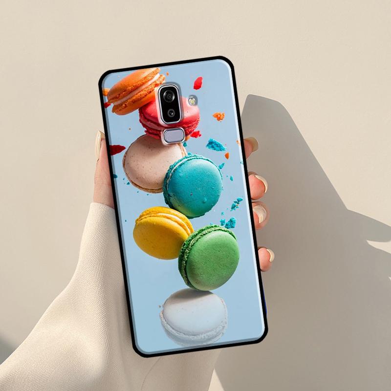 Милый чехол с макаронами для торта и десерта для Samsung Galaxy J3 J5 J7 2017 A3 A5 J1 2016 J4 J6 Plus A6 A7 A8 A9 J8 2018