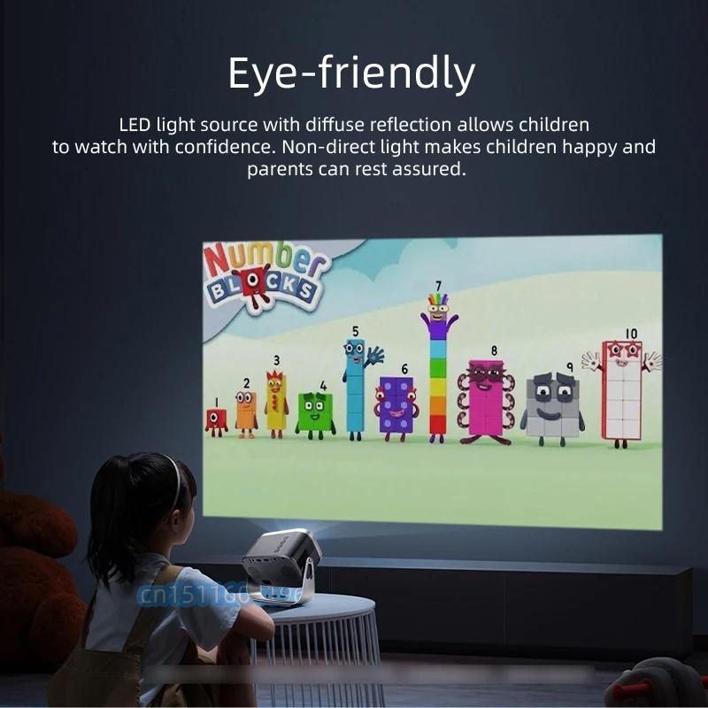 AUN A003 Портативный мини-проектор Wi-Fi Sync Android IOS Full HD 1080P 4k Moive Cinema Домашний кинотеатр LED 3D VideoProjector Cinema