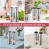 Electric Salt and Pepper Grinder Set - USB Rechargeable - No Battery Needed Modern Style - Automatic Black Peppercorn & Sea Salt Spice Mill Set