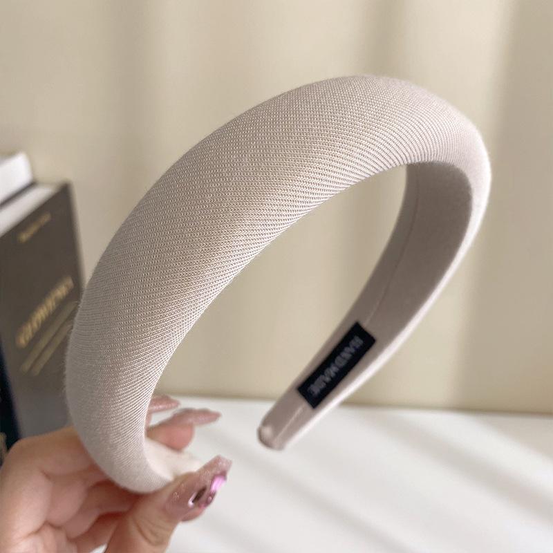 Новые Корейские Большие Широкие Воланы Сатиновый Безель Черный Кофе Нейтральный Однотонный Ободки для Волос для Женщин Девушек Аксессуары для Волос