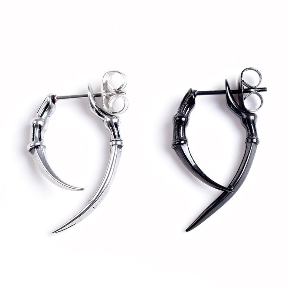 Street Fashion Claw Shape Ear Piercing Man Ear Bone Earrings Stainless Steel Korean Style Ear Stud