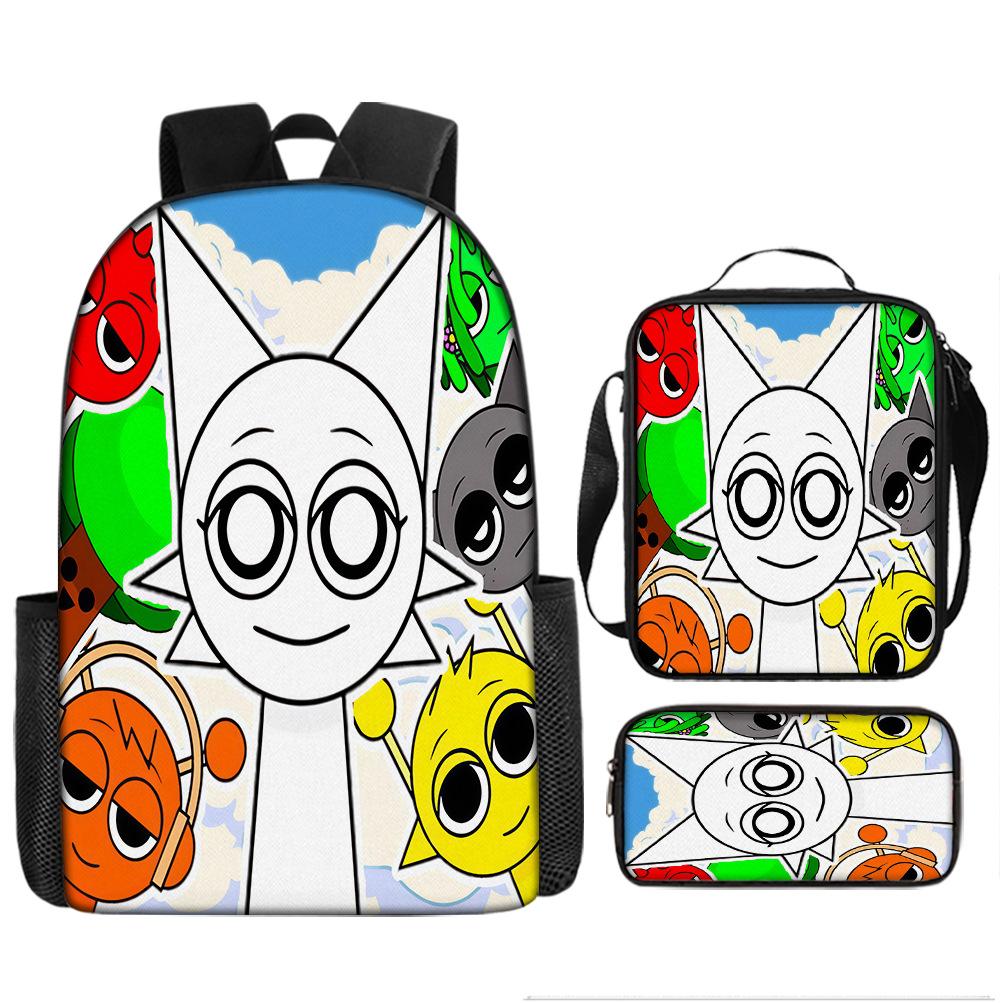 Рюкзак Sprunki Rhythm Box для начальной школы, третий и четвертый классы, легкий студенческий школьный рюкзак