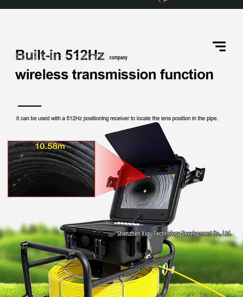 High-Definition Waterproof Sewer Inspection Camera with Zoom and Video Detection
