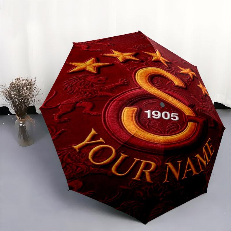 1 шт. Автоматический складной зонт - Узор с индивидуальным именем Galatasaray S, Портативная и складная конструкция с 8 спицами, Рождественские и новогодние подарки