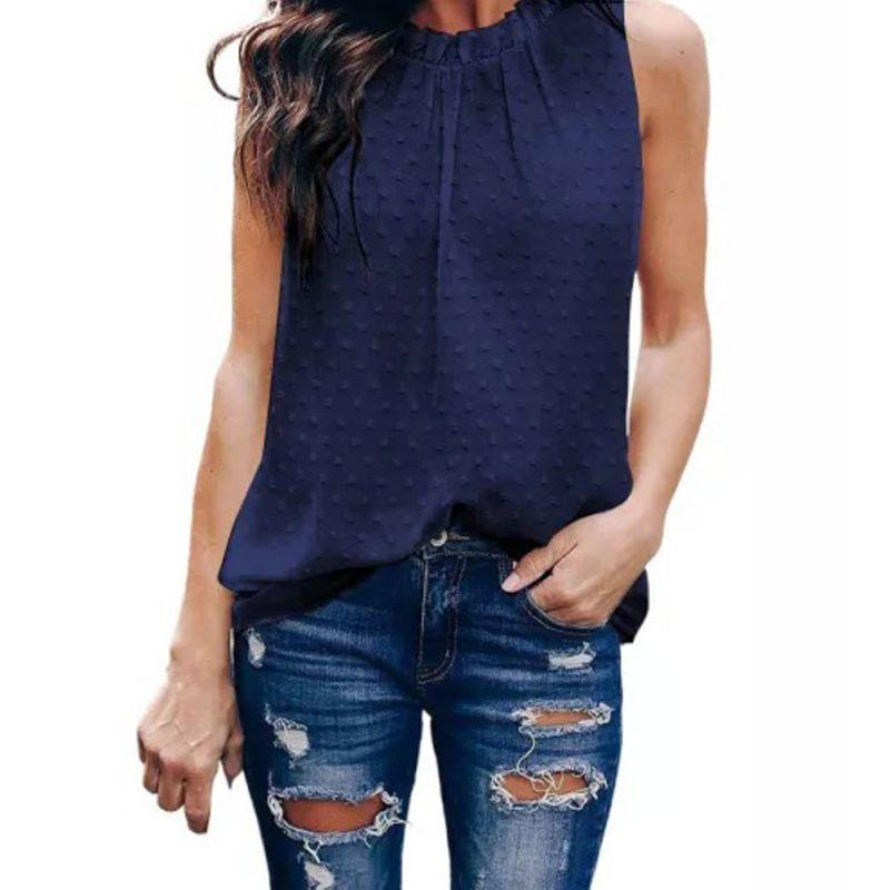 Женский топ, приталенный повседневный топ для йоги, с круглым вырезом, без рукавов, однотонный, базовая майка, пуловер, футболка, футболки