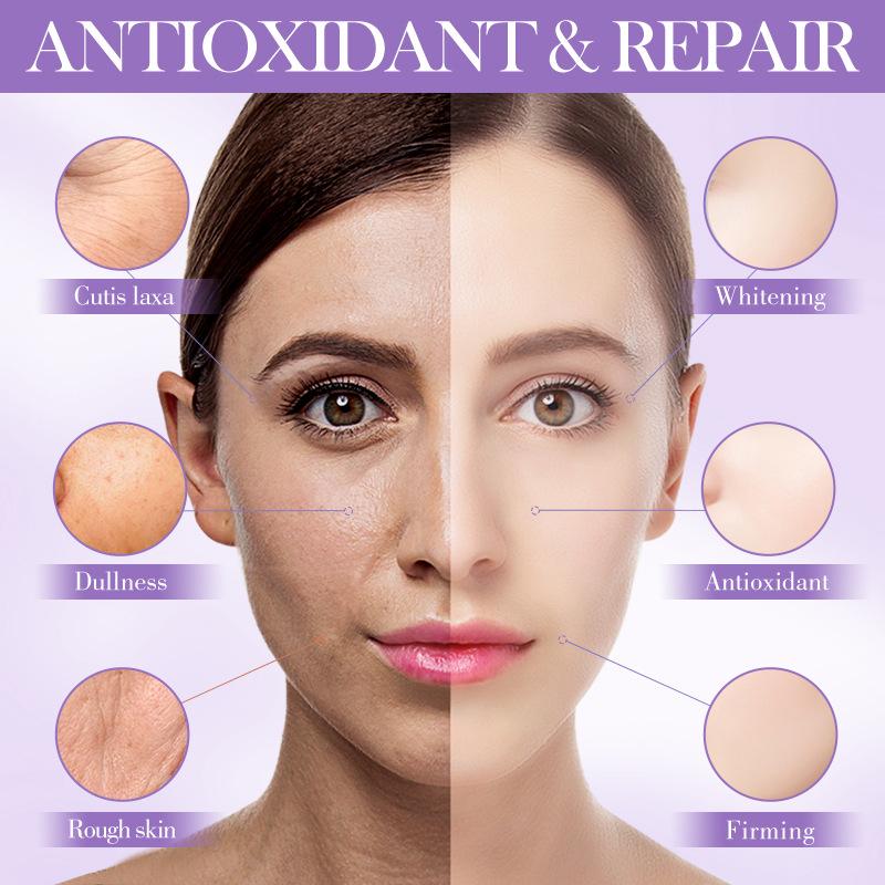 Антиоксидантный омолаживающий набор из 6 предметов для увлажнения, борьбы с морщинами и старения, роскошный набор для ухода за кожей с антиоксидантами, подарочная коробка