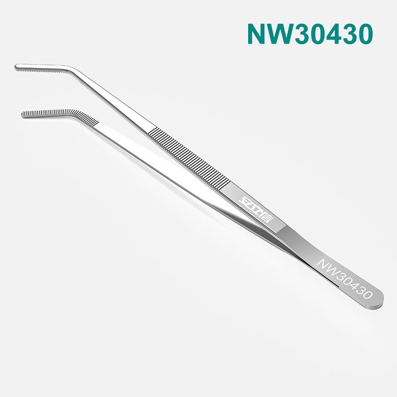 25 см пинцет для укладки волос из нержавеющей стали 304 с круглыми зубцами и нескользящей конструкцией