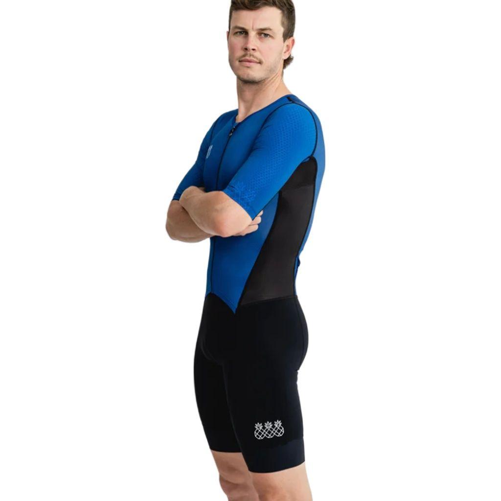 2026 Mens Triathlon Race Suit Short Sleeve Tri Suit Cycling Skinsuit Thin Pad Jumpsuit Pro Team Swiming/Runing/Cycling Clothing