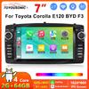 2 Din Car Radio For Toyota Corolla E120 BYD F3 Wireless CarPlay Android Auto Multimedia Player GPS 7 Inch Car Stereo