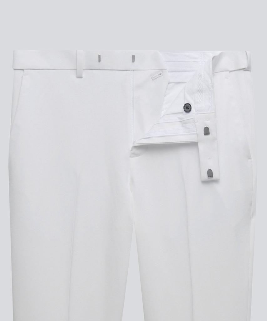 MUSINSA STANDARD Tapered Hidden Banding Crop Slacks [White]