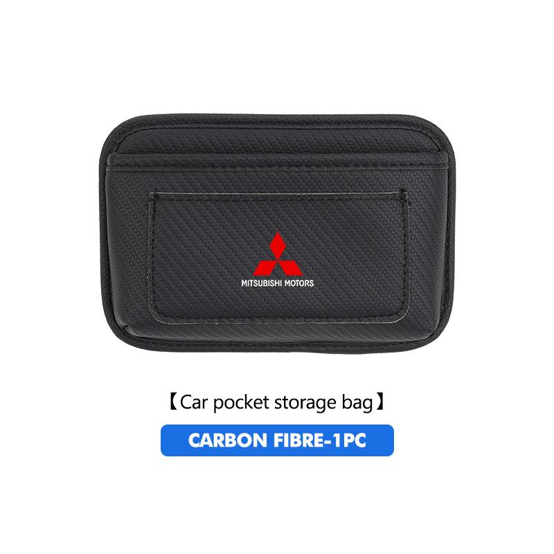 cxdjmy1 Car Logo Mini Door Armrest Handle Storage Bag Bracket Accessories For Mitsubishi Lancer ASX Pajero Mirage Attrage Xpander