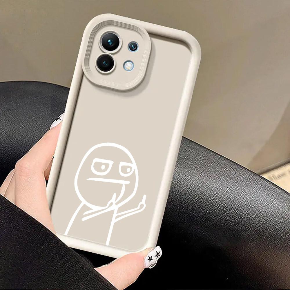 Cute Man Matchman Case For Xiaomi 15T 14T 13T Pro 15 Ultra 17Pro Max Poco F7 X7 X6 F5 M6 M7 Pro Phone Cover Funny Middle Finger