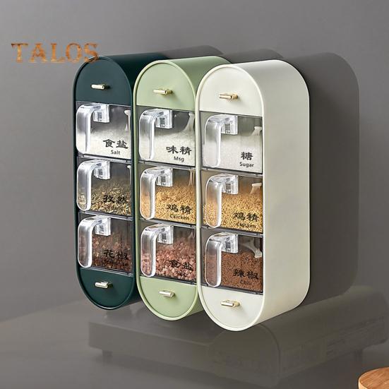 Коробка для специй Интегрированный пылезащитный материал из полипропилена Практичный контейнер для специй без перфорации Товары для дома
