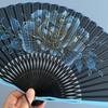 Bamboo Frame Folding Hand Fan Peony Flower Dance Fan Gentle Design Retro Handheld Fan  Gift Giving
