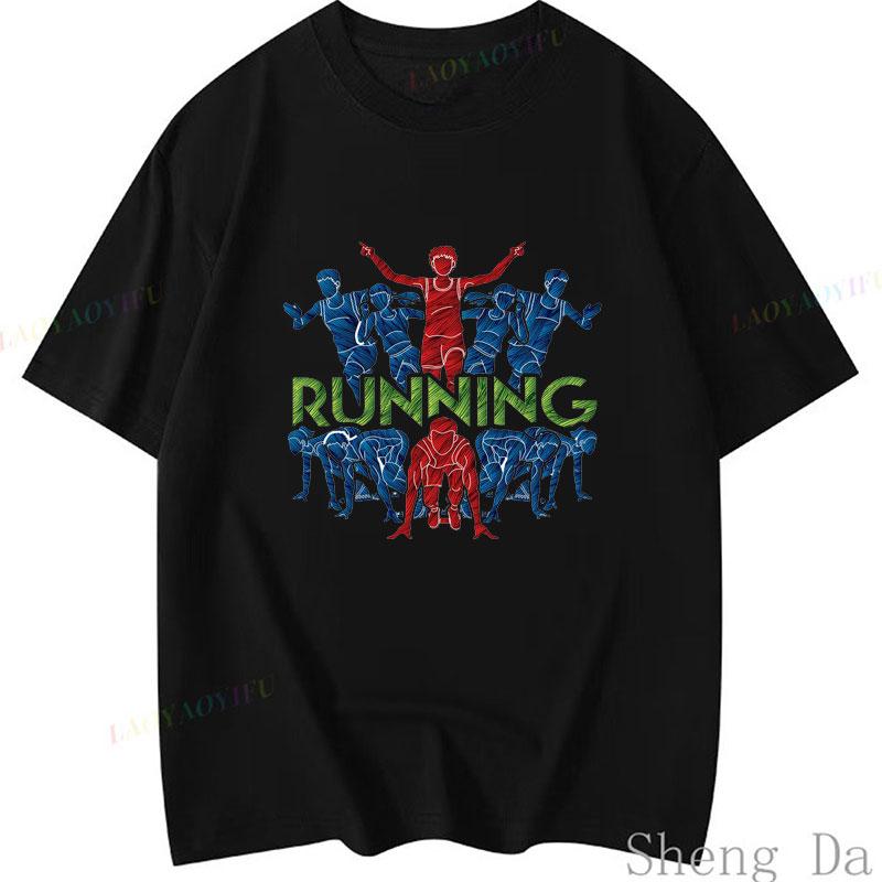 Футболки Run Athletics Беговая футболка Одежда для улицы Летняя с коротким рукавом Круглый вырез Повседневные спортивные футболки