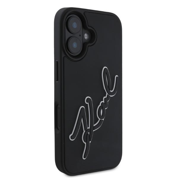 Karl Lagerfeld KLHCP16S3DRKSDLK iPhone 16 6.1" black/black hardcase 3D Rubber Signature