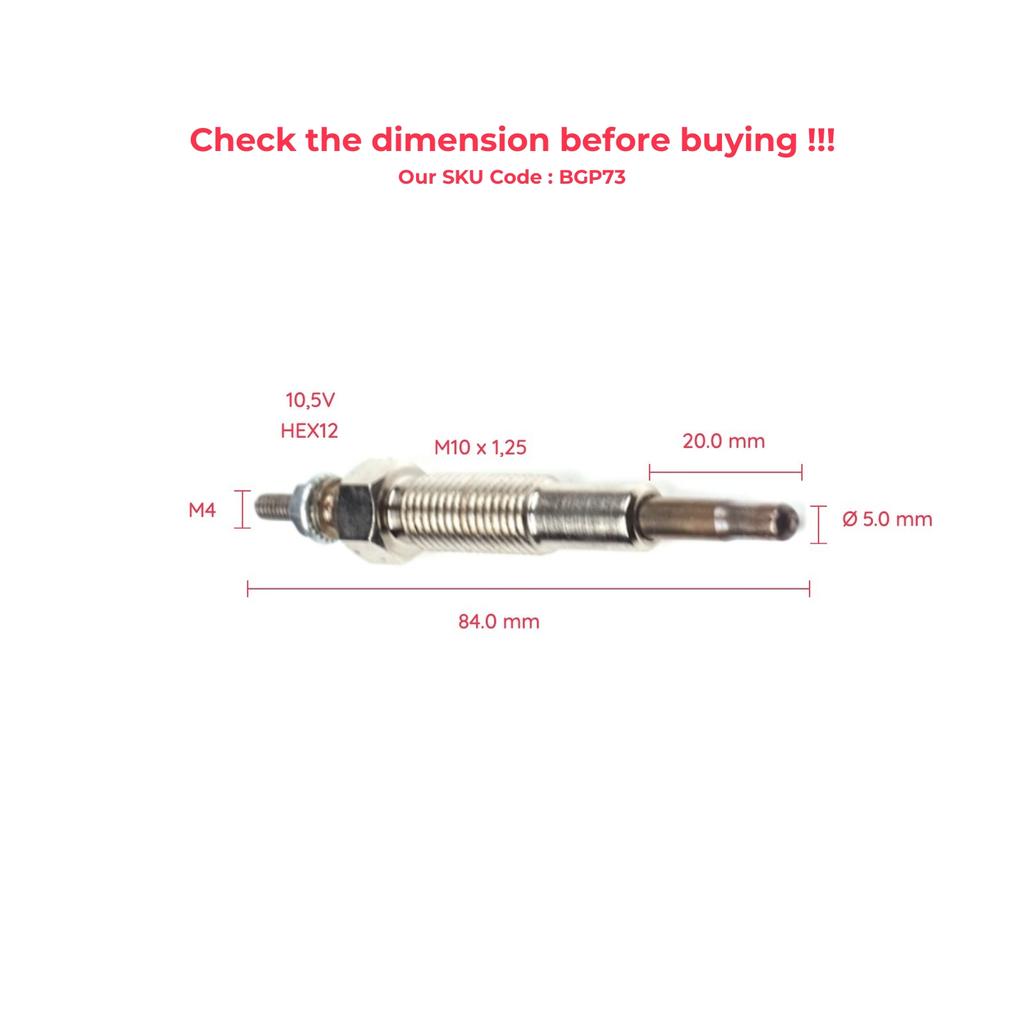 ESC Auto Parts EGP73 1 шт. Свеча накаливания нагревателя 10,5 Вольт OK04S18140A для Kia Sportage Besta Mazda 626 Быстрая доставка Бесплатная доставка