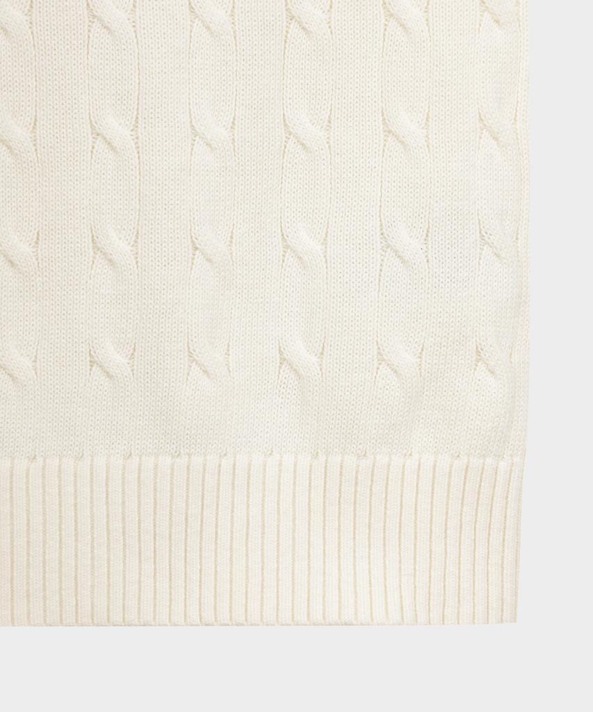 BROOKS BROTHERS Cotton Cable Crewneck Sweater (Ivory) (Bbwrmbg102)