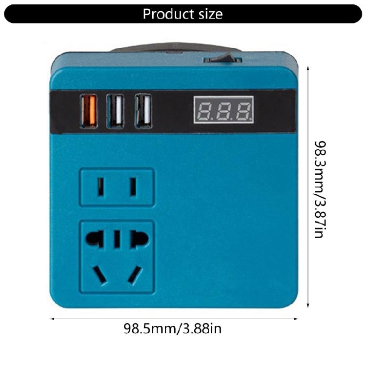 120W Lithium Battery Inverters Multifunction Lithium Tools Battery Inverters 18V-21V To 220V Intelligent Function