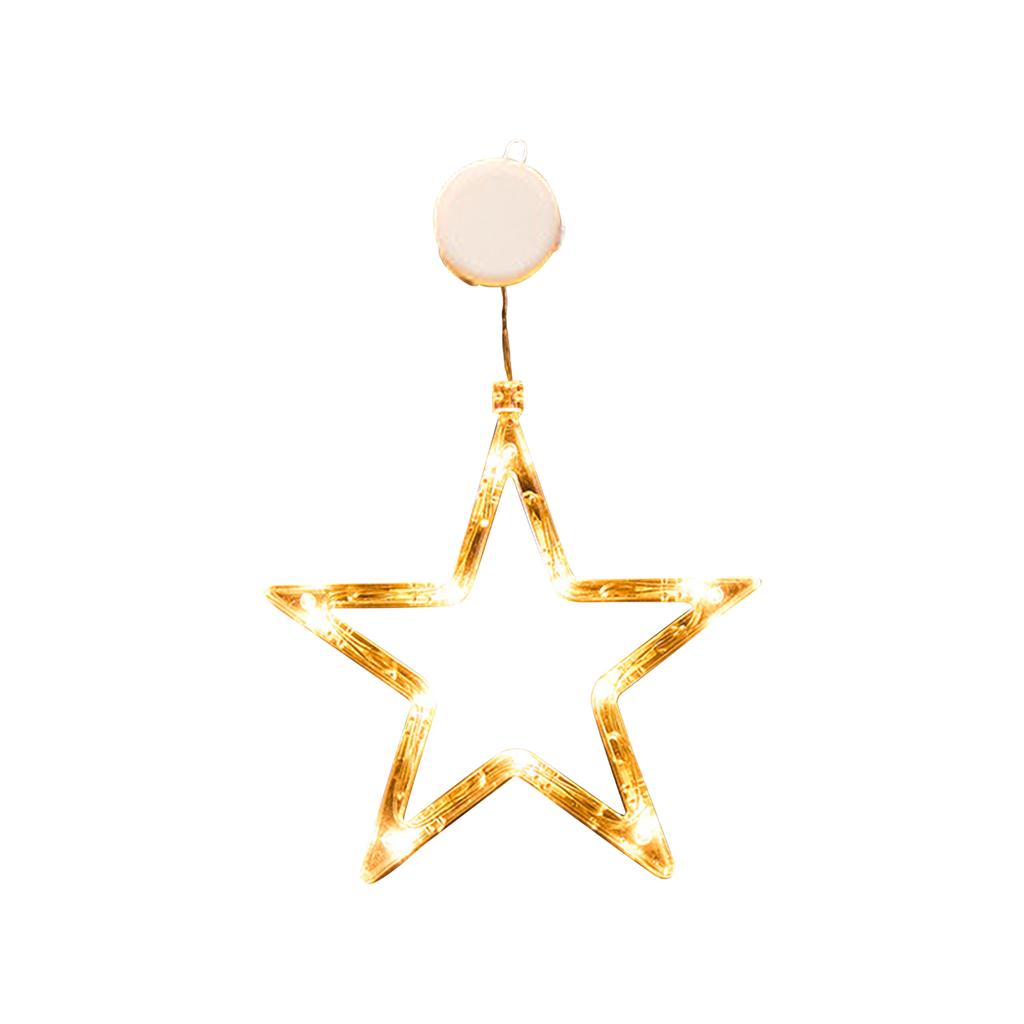 Рождественские оконные световые украшения, рождественские гирлянды в форме елки и другие, на батарейках, с присоской, комнатные подвесные гирлянды.