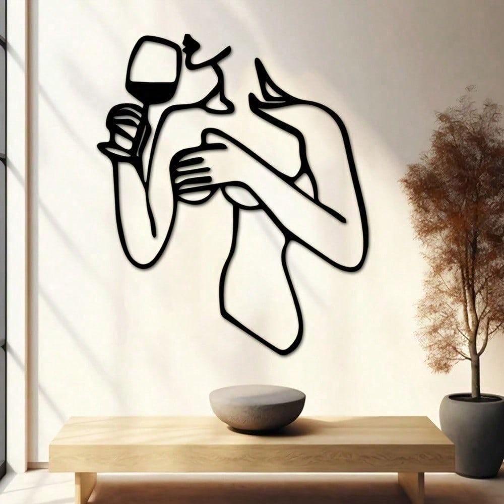 «Дама, пьющая» от Goblet Современный домашний декор для спальни, гостиной или ванной комнаты.