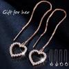1 Pair 3 Styles Crystal Long Chain Tassel Dangle Threader Earring for Women