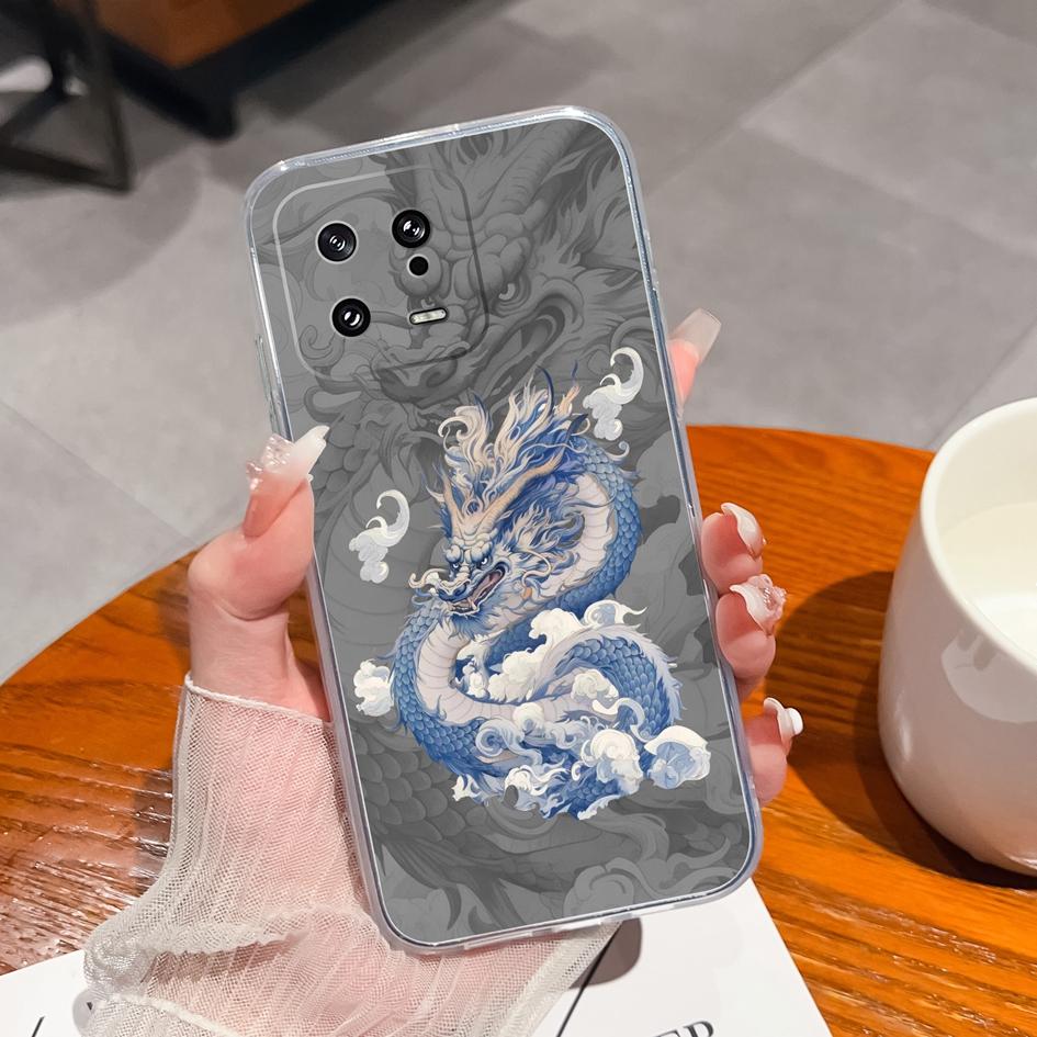 Для Xiaomi 13 14 12 12S 12T 12X Ultra Lite Poco M7 X7 Pro чехол для телефона милый мультяшный рисунок животного прозрачный силиконовый защитный чехол для Xiaomi Capa