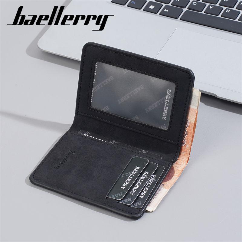 Baellerry Мужские короткие кошельки Винтажный дизайн Тонкий кошелек-портмоне Визитница Модный кошелек GZW