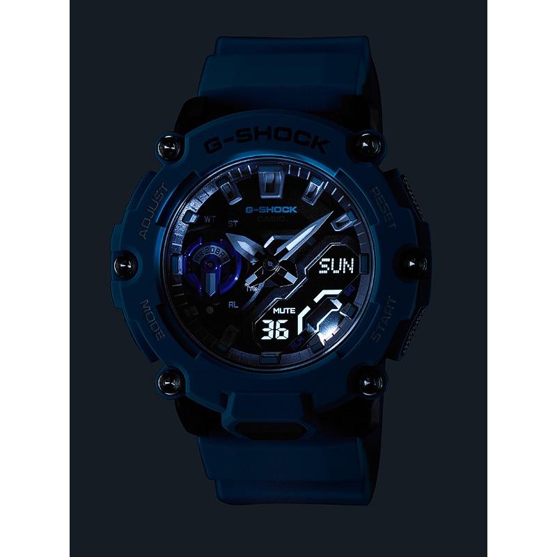 Casio Мужские часы G-SHOCK GA-2200-2A, цифровые, кварцевые, ударопрочные, водонепроницаемые 200 м, из смолы