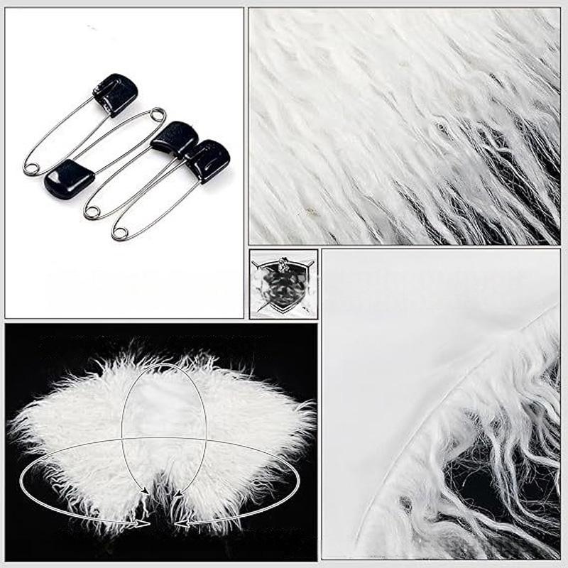 1Pc Viking Shawl Stage Performance Halloween Role Play Shoulder Wrap Medieval Warrior Collar Faux Fur Men Cape