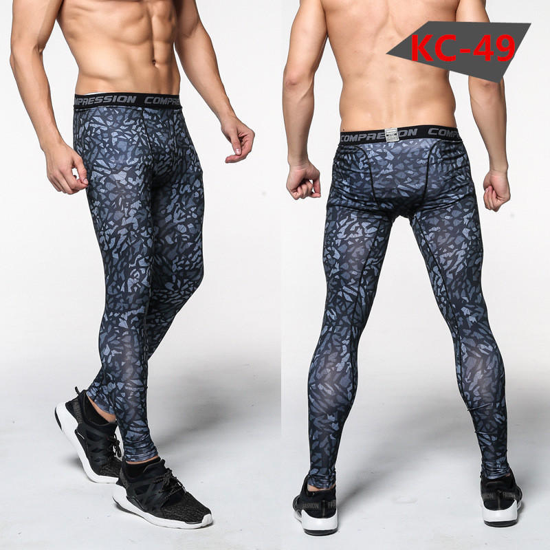 Mens Training Compression Pants Wicking Gym Sports Leggings Running Athletic Tights Fitness Jogging Trousers
