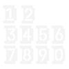 2Sets Reusable Curb Stencils Kit Pet 0-9 Number Stencils for Precise Address Painting Mailbox Wall Signs Spray Paint Hollow Out