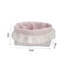 Cute Quilting Cotton Cloth Storage Basket Oval Lace Storage Box Foldable Pink Dots Organizer Box Organizer