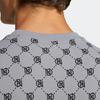 Adidas Спортивная повседневная футболка с нео-узором и круглым вырезом, мужские топы, светло-серая IA6414