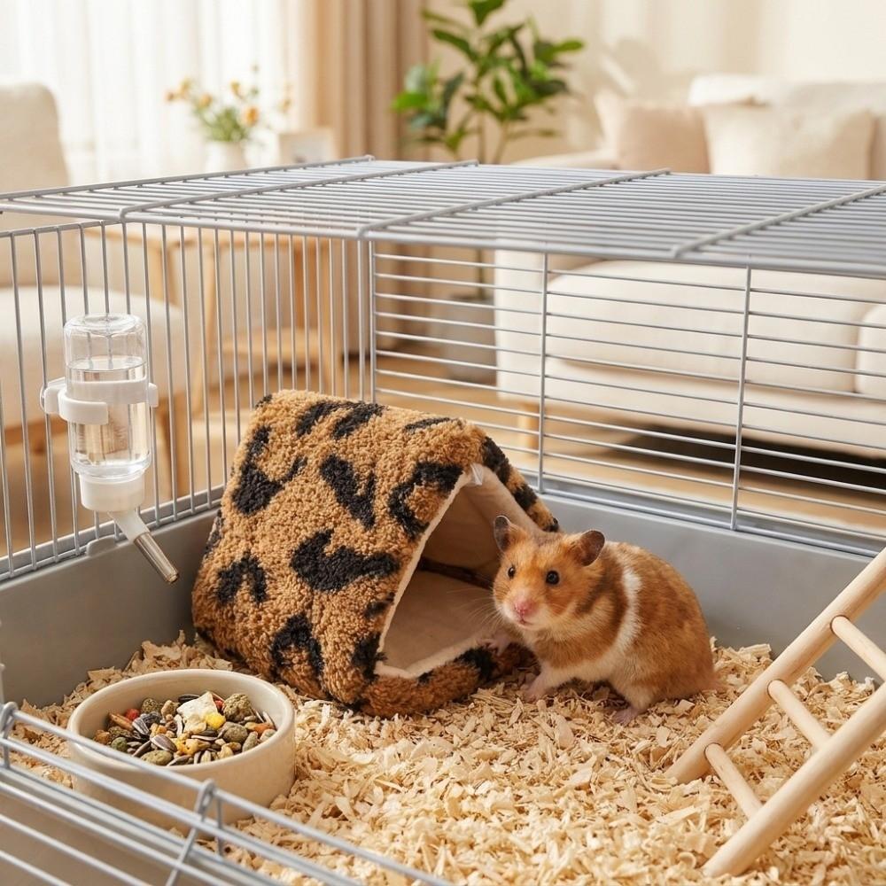Thickened Warm Plush Hamster Nest Soft Winter Hamster Nest Cozy Parrot Hammock Cave Indoor Winter