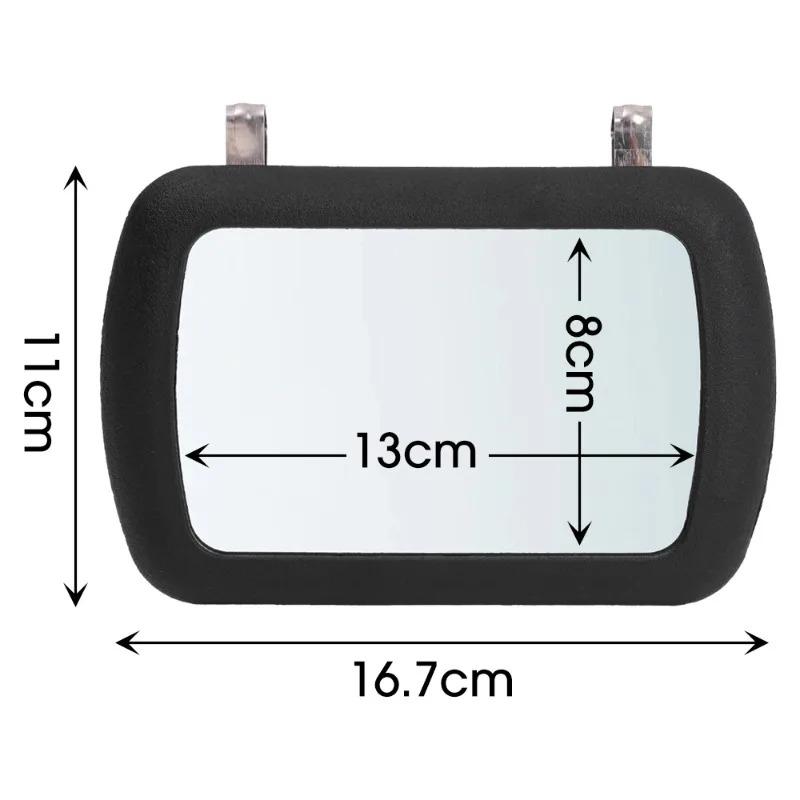 Car Cosmetic Mirror Interior Sun Visor Clip-on Make Up Glasses Universal Male Female Portable Vanity Mirror