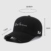 Autumn Winter Woolen Warm Men's Embroidery Cap Middle-Aged Thick Baseball Cap Letter Peak Cap