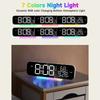 GS-G9 Dynamic RGB Large Display LED Digital Alarm Clock Calendar Desk Clock with Vibration Pad